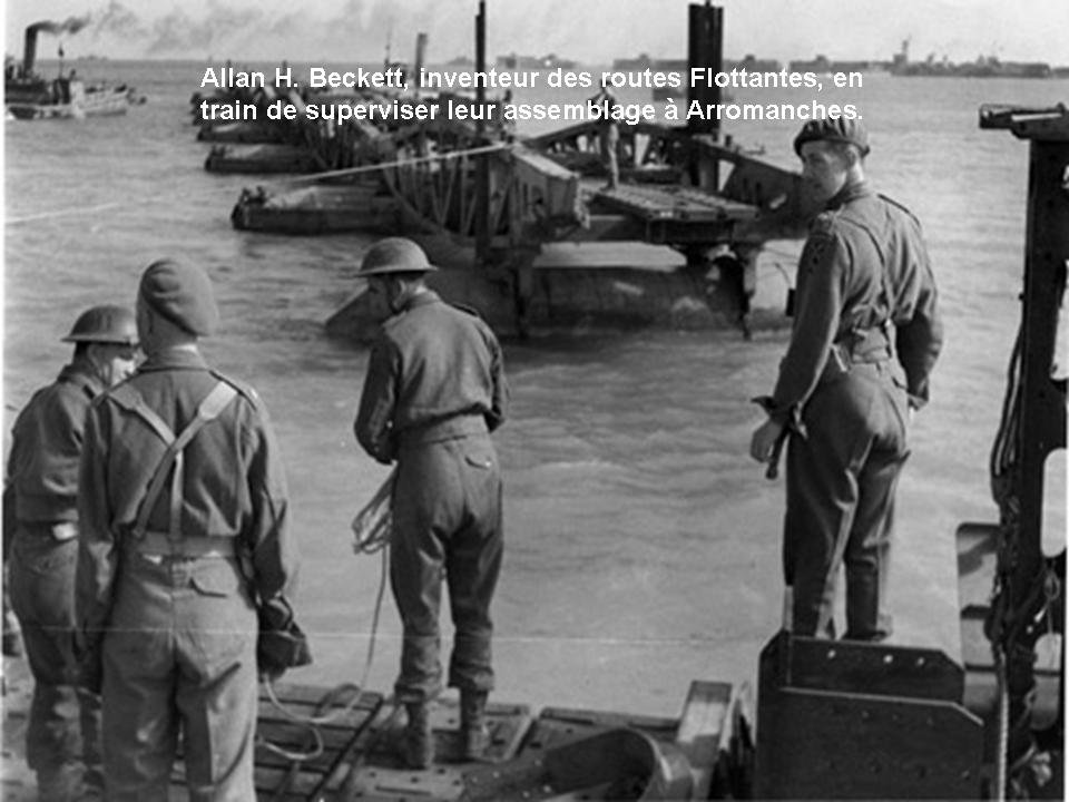 Allan H Beckett inventeur du Port artificiel d'Arromanches pour le débarquement construit par les alliés pendant la seconde guerre mondiale