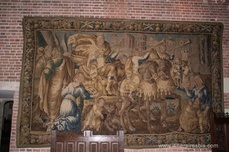 Tapisserie d'Aubusson d'après un carton de Lebrun, à voir lors d'une visite du château d'Amboise