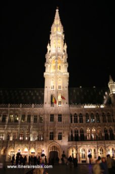 Le Beffroi de Bruxelles le soir
