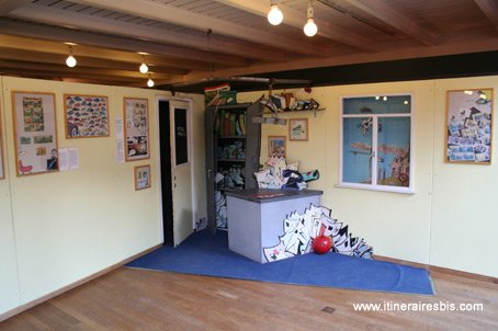 Le bureau de Gaston Lagaffe au musée de la BD de Bruxelles