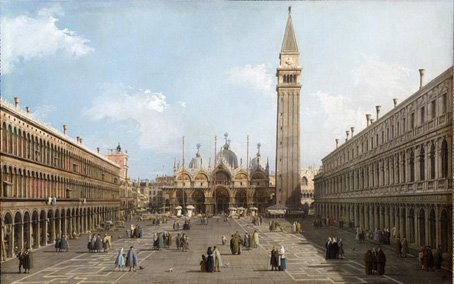 Place Saint Marc à Venise peinte par Canaletto