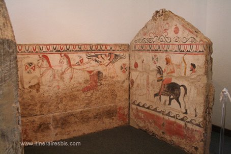 Musée de Paestum intérieur de sarcophage