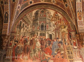 Hôpital Santa Maria della Scala fresque représentant la vie de l'époque