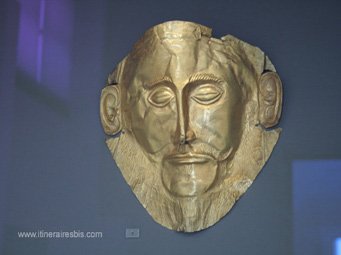 Masque mortuaire dit d’Agamemnon, sites archéologiques
