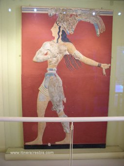 Musée archéologique de Héraklion: peinture du temple de Knossos