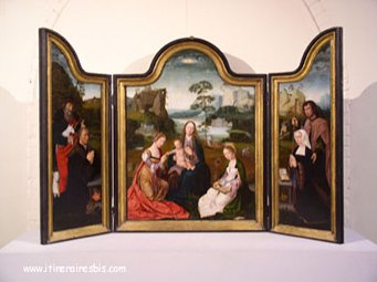 Peinture Flamande représentant la présentation de Jésus,au musée Groeninge Bruges brugge