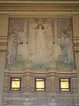 Fresque sur les murs des thermes de Berzieri à Salsomaggiore