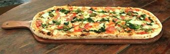 Restaurant Scoglio di Frisio, pizza au lard de Colonata pizza